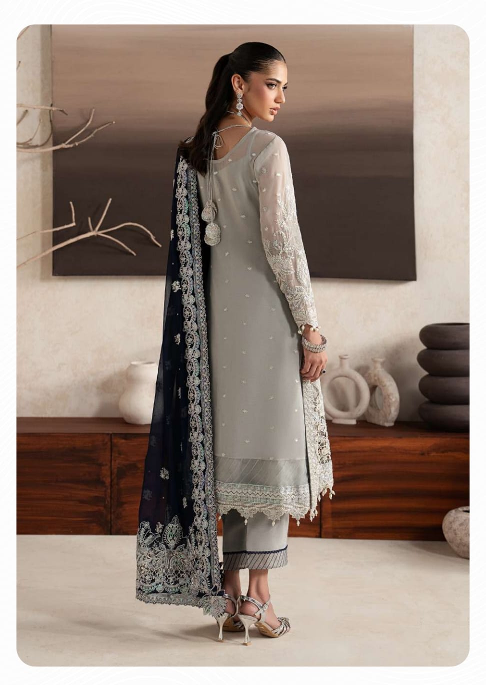 Gulaal Unstitched Embroidered Chiffon