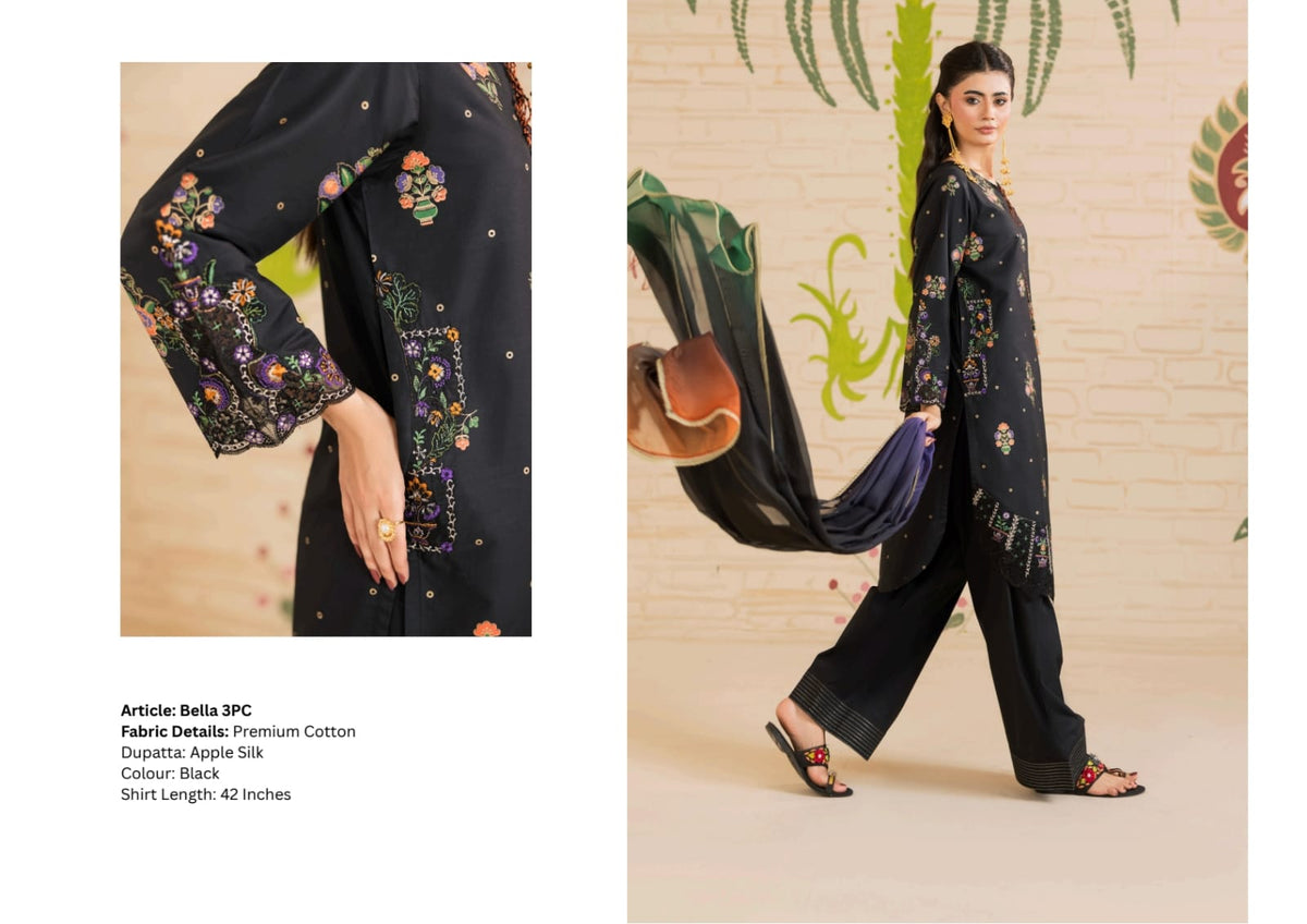 ZEENAT MOSHO PRET STITCHED COTTON CODES COLLECTION