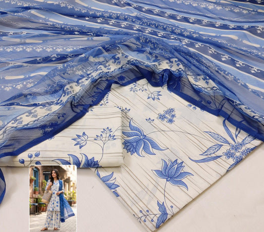 Printed Lawn With Chiffon Dupatta Collection