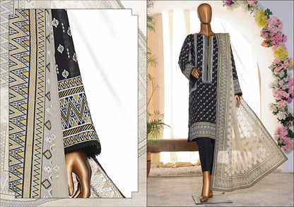 HZ Exclusive Printed Slub Lawn