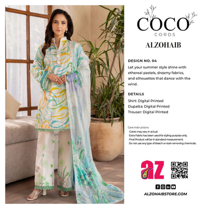 Coco CORDS Digital Printed Lawn