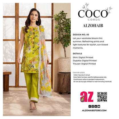 Coco CORDS Digital Printed Lawn