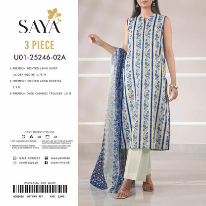 SAYA Lawn 3 Pcs COLLECTION