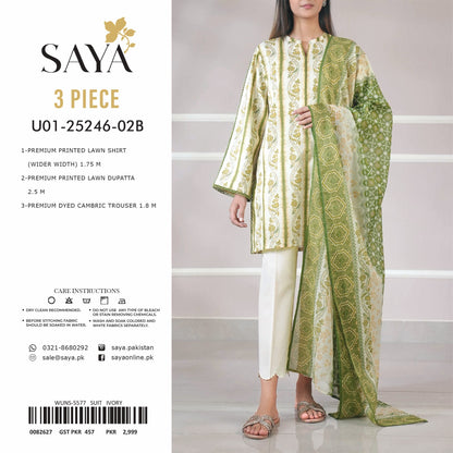 SAYA Lawn 3 Pcs COLLECTION