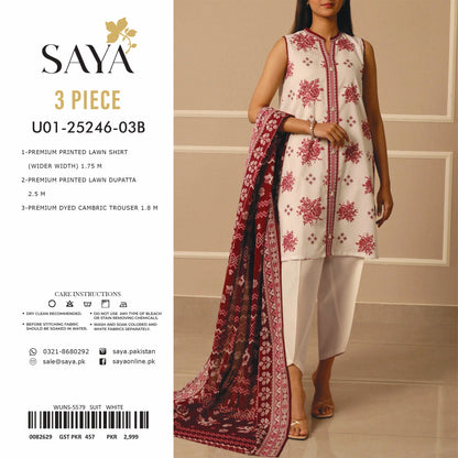 SAYA Lawn 3 Pcs COLLECTION