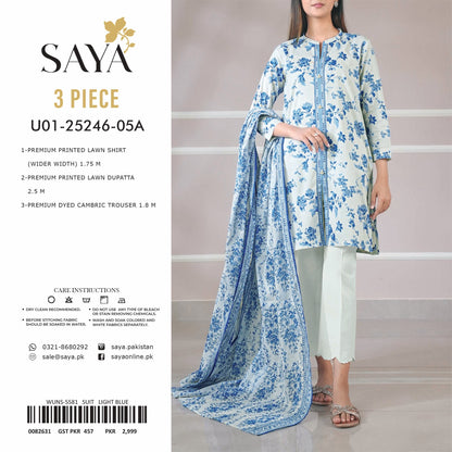 SAYA Lawn 3 Pcs COLLECTION