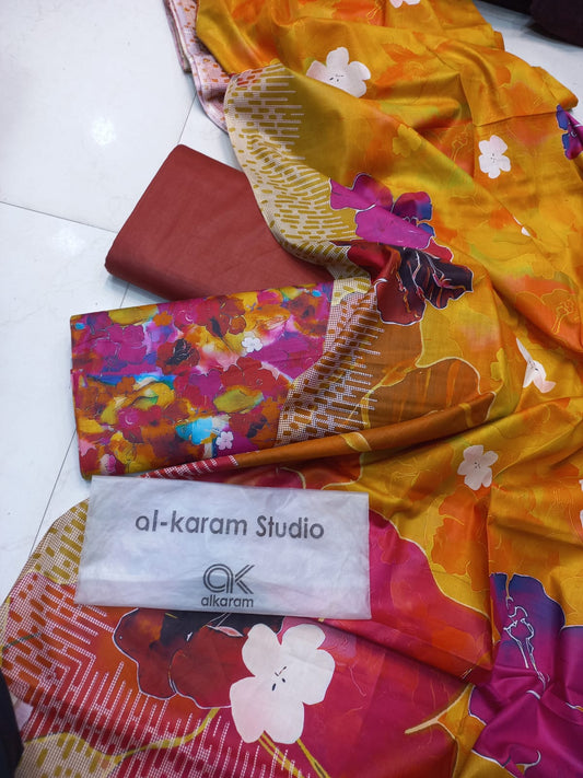 Al-Karam Kasturi Cotton Printed