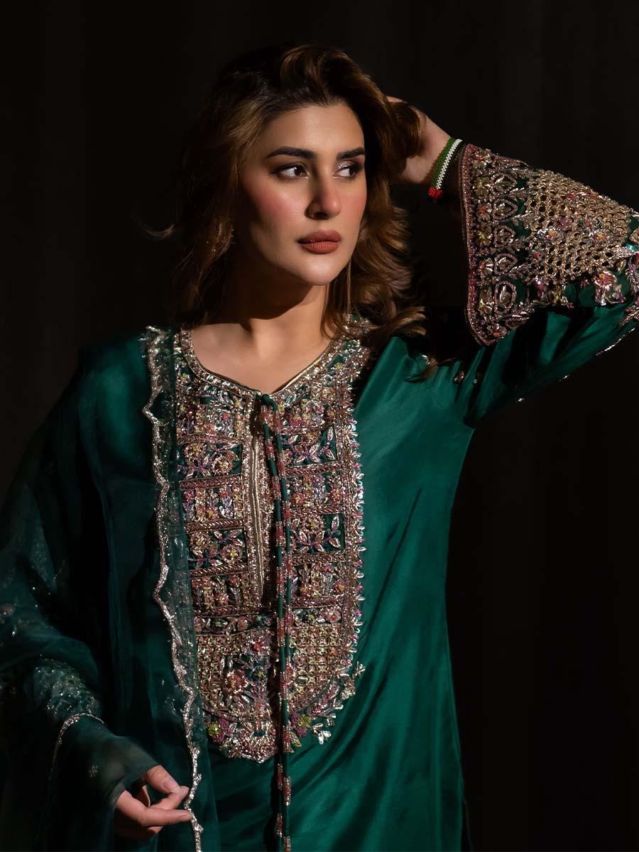KUBRA KHAN RAW SILK DRESS