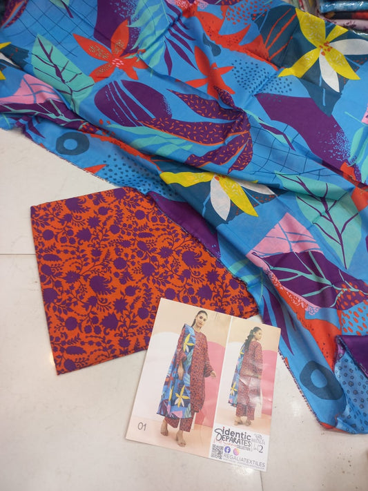 Mix Brand 3 Pcs Lawn Suit