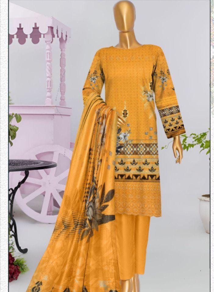BIN SAEED LAWN BROSHIA DIGITAL PRINTED ORGANZA