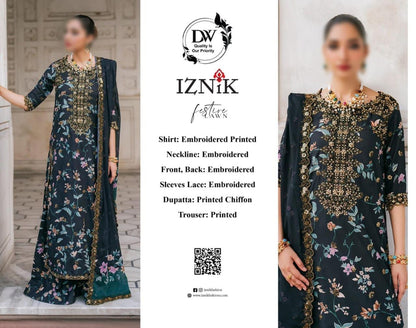 IZNIK DIGITAL PRINTED LAWN