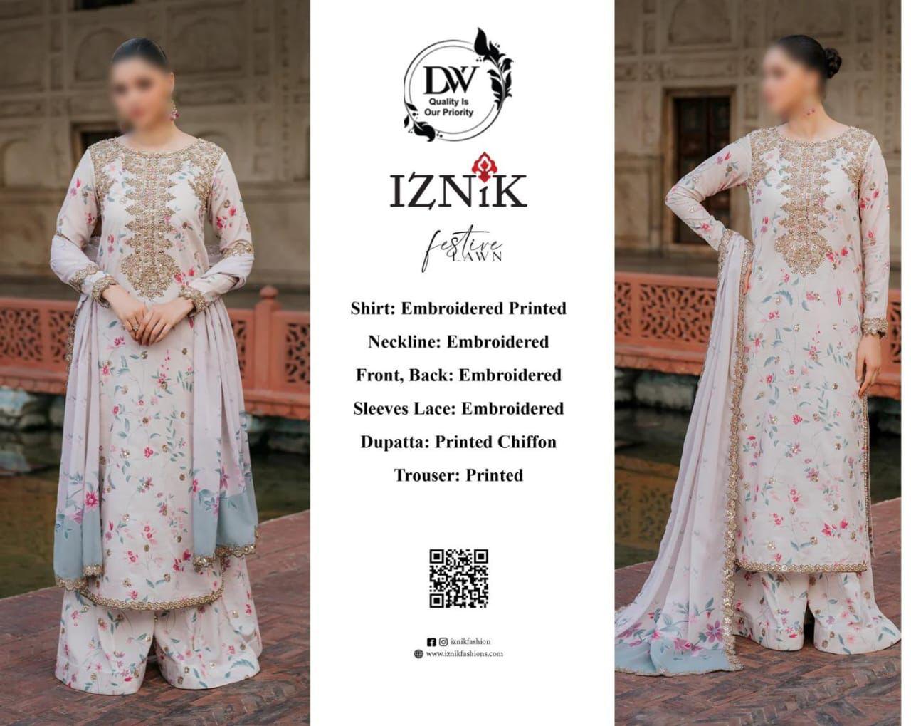 IZNIK DIGITAL PRINTED LAWN