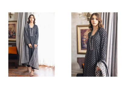REGALIA BLACK WHITE Digital Premium Printed Lawn Collection
