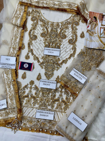 Mahnoor Bridal Collection Net Gharara