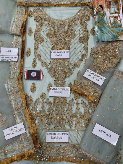Mahnoor Bridal Collection Net Gharara