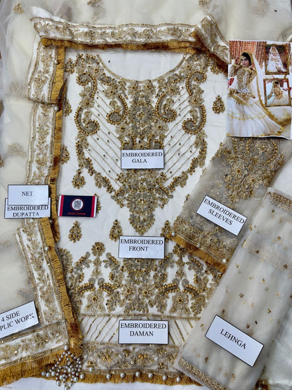 Mahnoor Bridal Collection Net Gharara