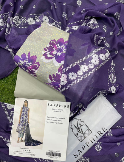 SAPPHIRE LAWN 3PC