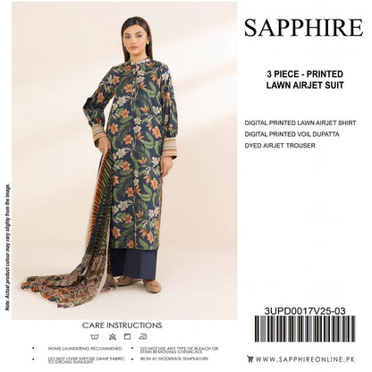 SAPPHIRE LAWN 3PC