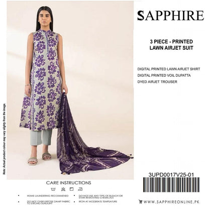 SAPPHIRE LAWN 3PC