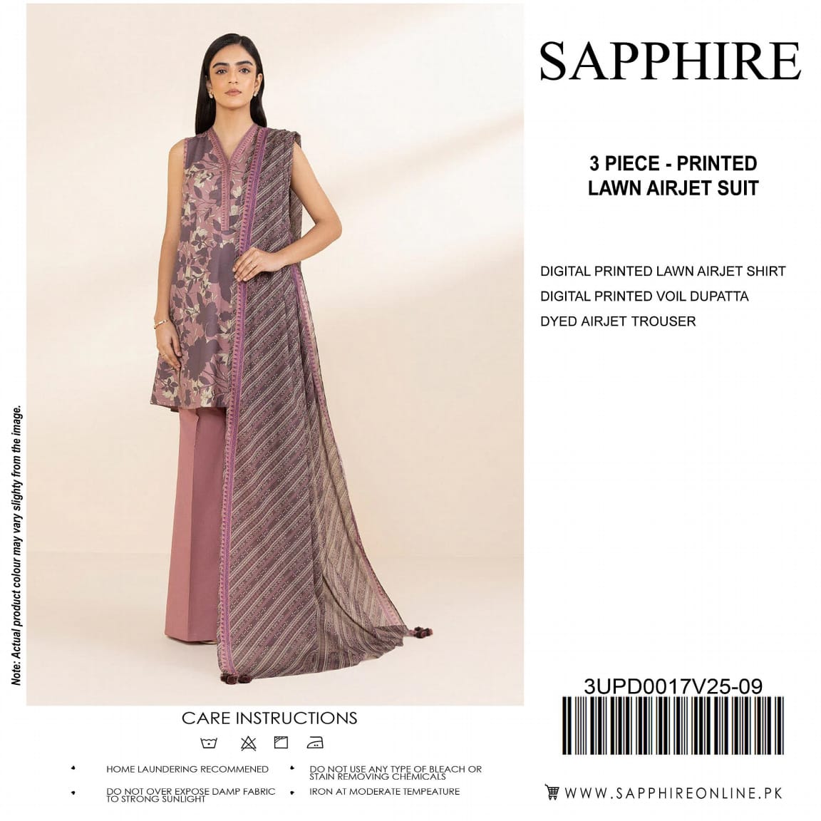 SAPPHIRE LAWN 3PC
