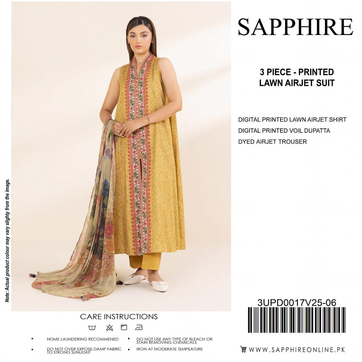 SAPPHIRE LAWN 3PC