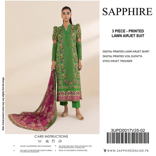SAPPHIRE LAWN 3PC