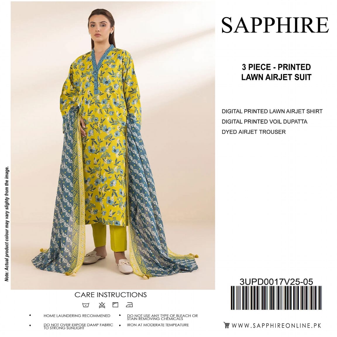 SAPPHIRE LAWN 3PC