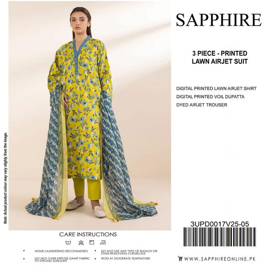SAPPHIRE LAWN 3PC