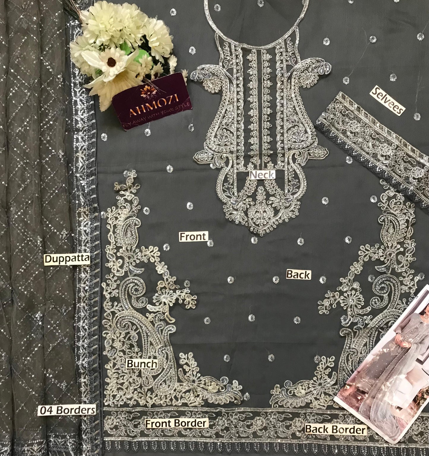 Asim Jofa Embroidered Chiffon Collection