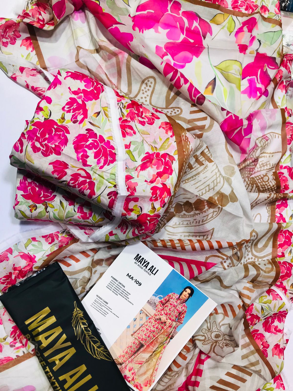 MAYA ALI Digital Printed Lawn 3 Piece