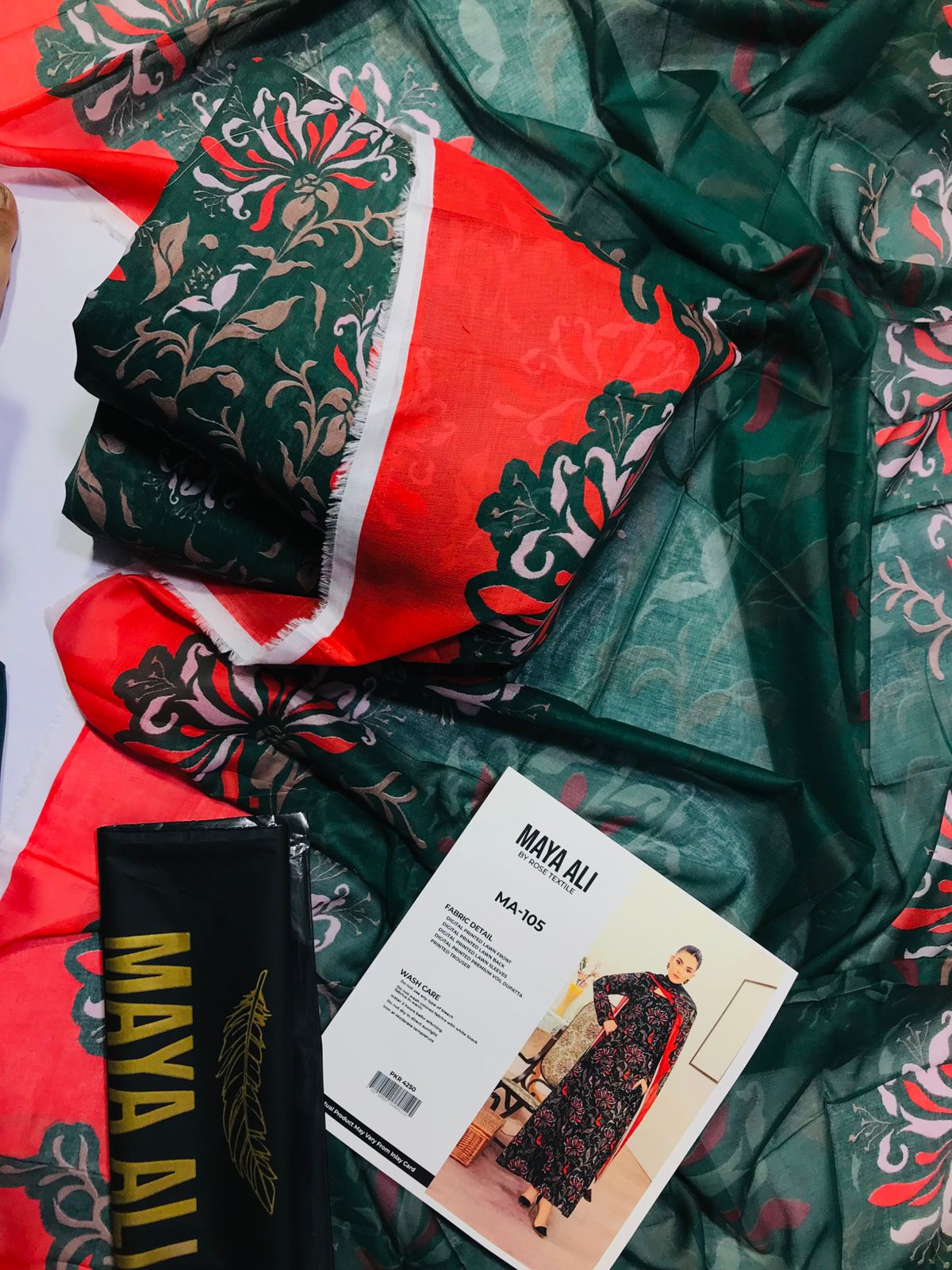 MAYA ALI Digital Printed Lawn 3 Piece