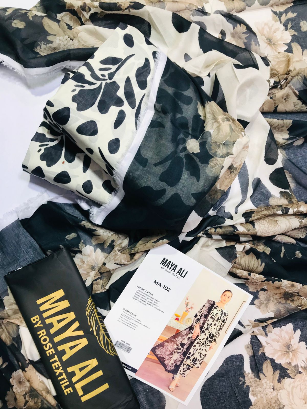 MAYA ALI Digital Printed Lawn 3 Piece