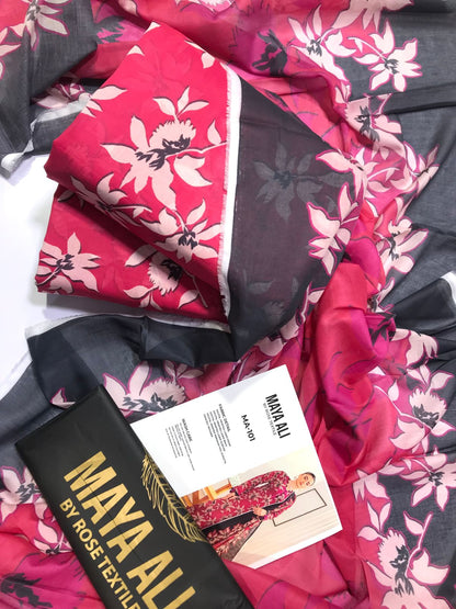 MAYA ALI Digital Printed Lawn 3 Piece