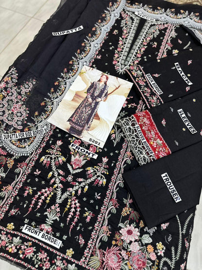 QALAMKAR LAWN COTTON NET