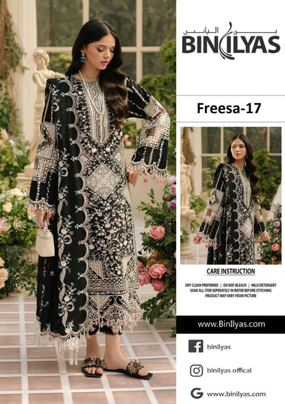 BIN ILYAS CROSS STITCH CHIKENKARI LAWN