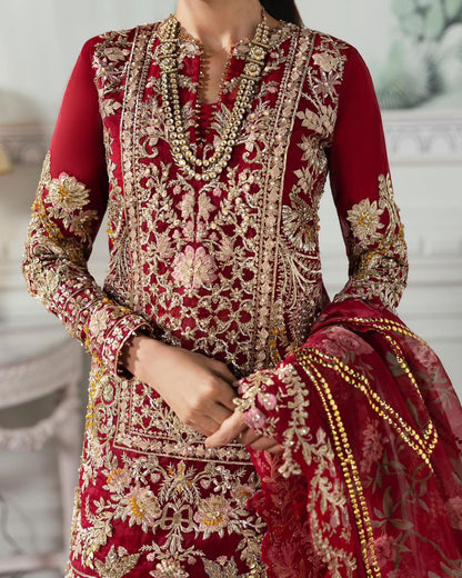 Crimson Formal Organza Suit