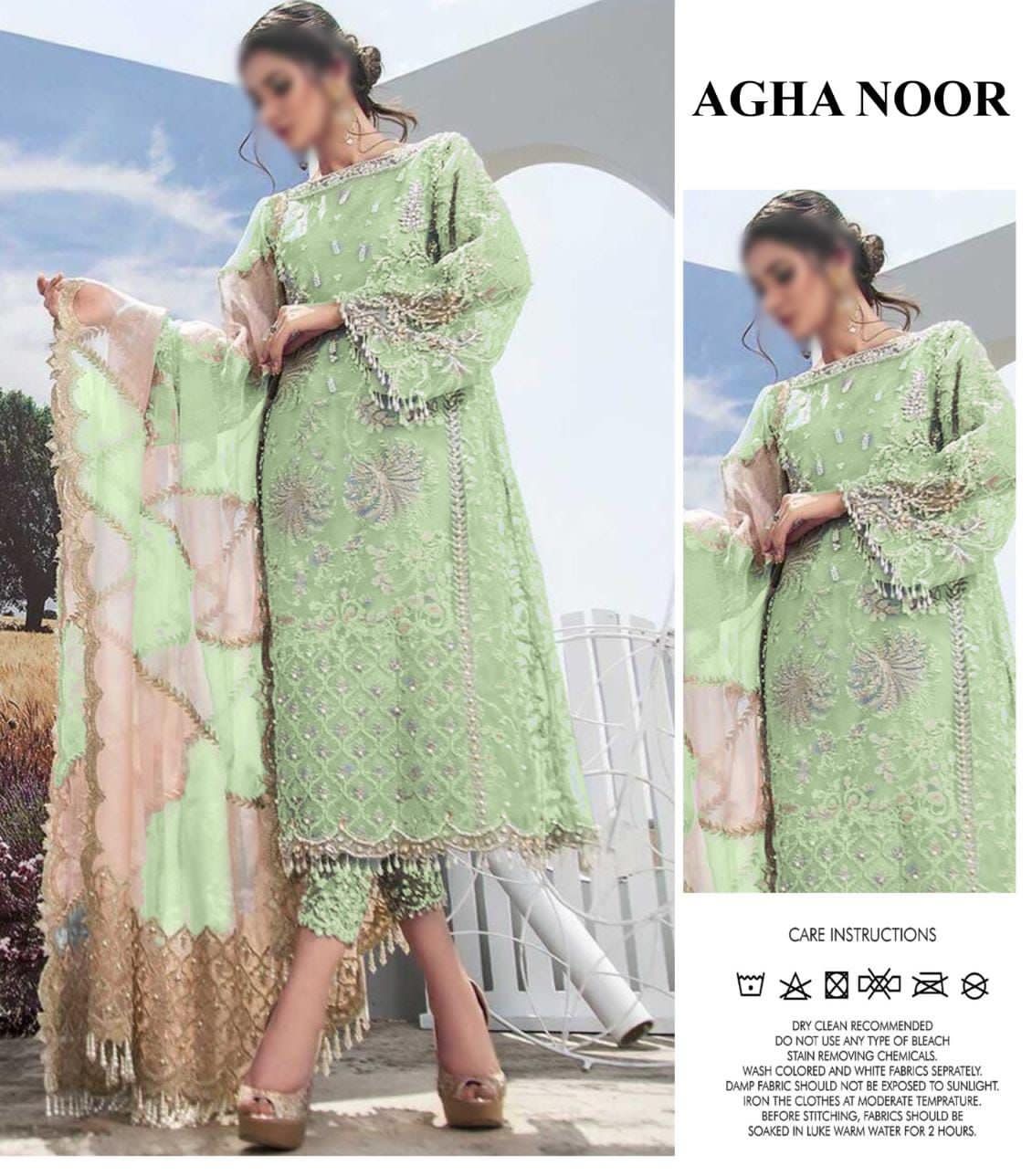 Agha Noor Organza Fancy Wedding Collection