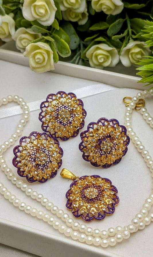 Sun Flower Locket Set