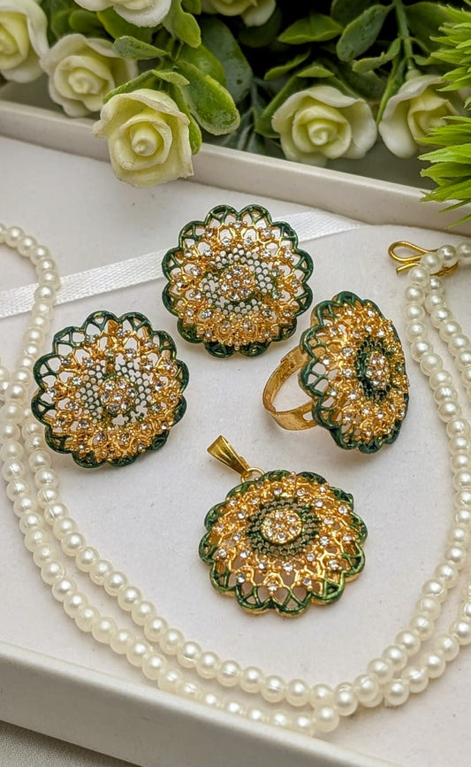 Sun Flower Locket Set