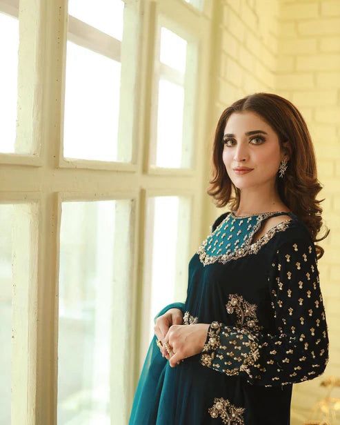 AFROZEH Velvet Embroidered Winter Collection