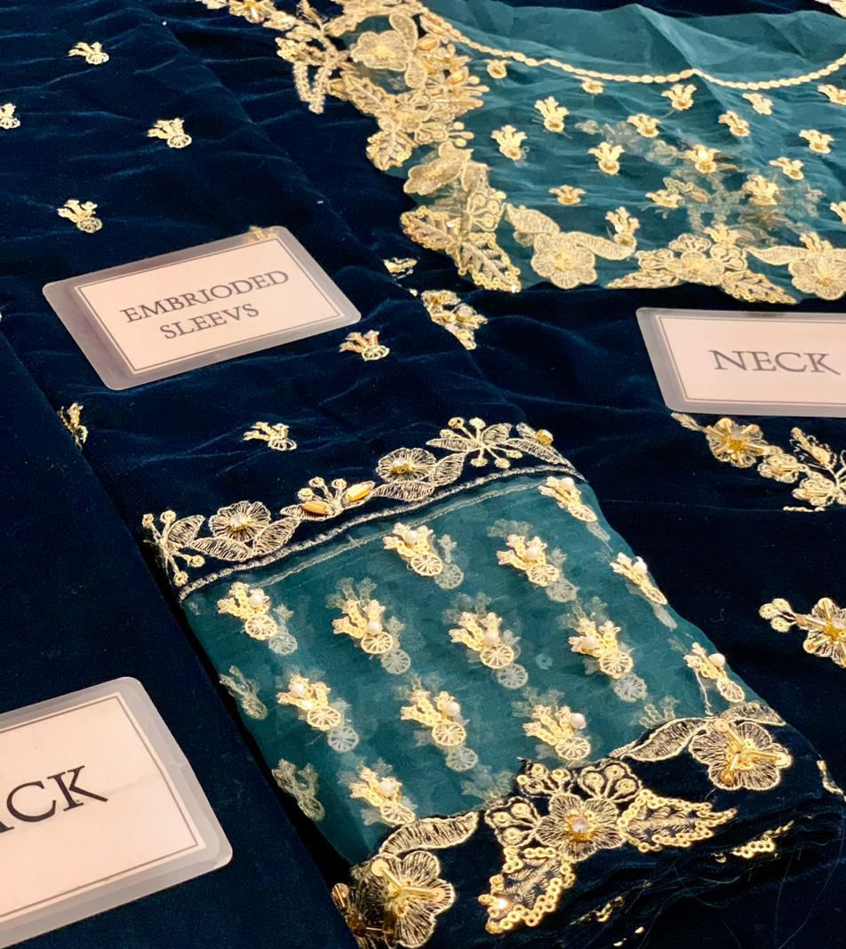 AFROZEH Velvet Embroidered Winter Collection