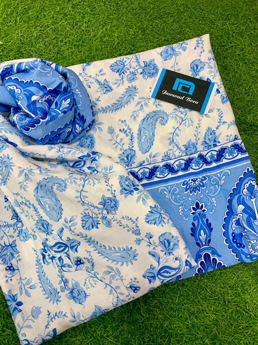 2 PCS C LINEN PRINTED