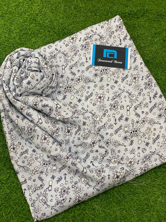 2 PCS C LINEN PRINTED