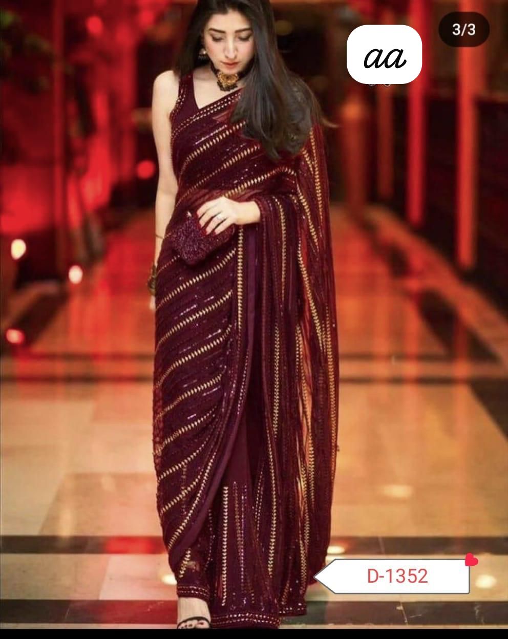 Saba Rajput Saree Wedding