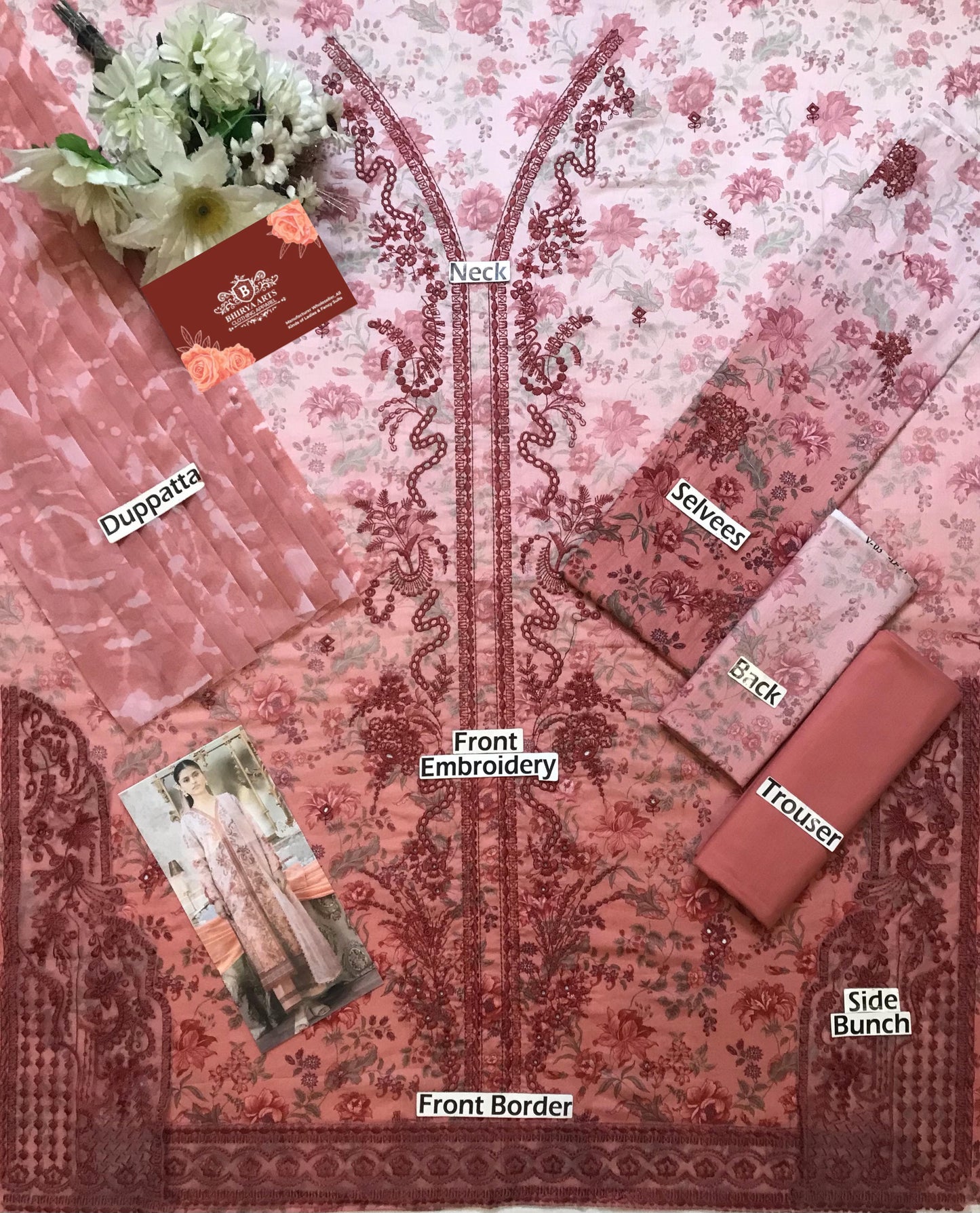 Lawn With Chiffon Dupatta