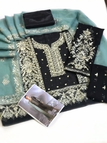 Asim Jofa EMBROIDERED CHIFFON