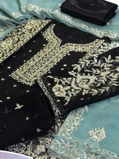 Asim Jofa EMBROIDERED CHIFFON