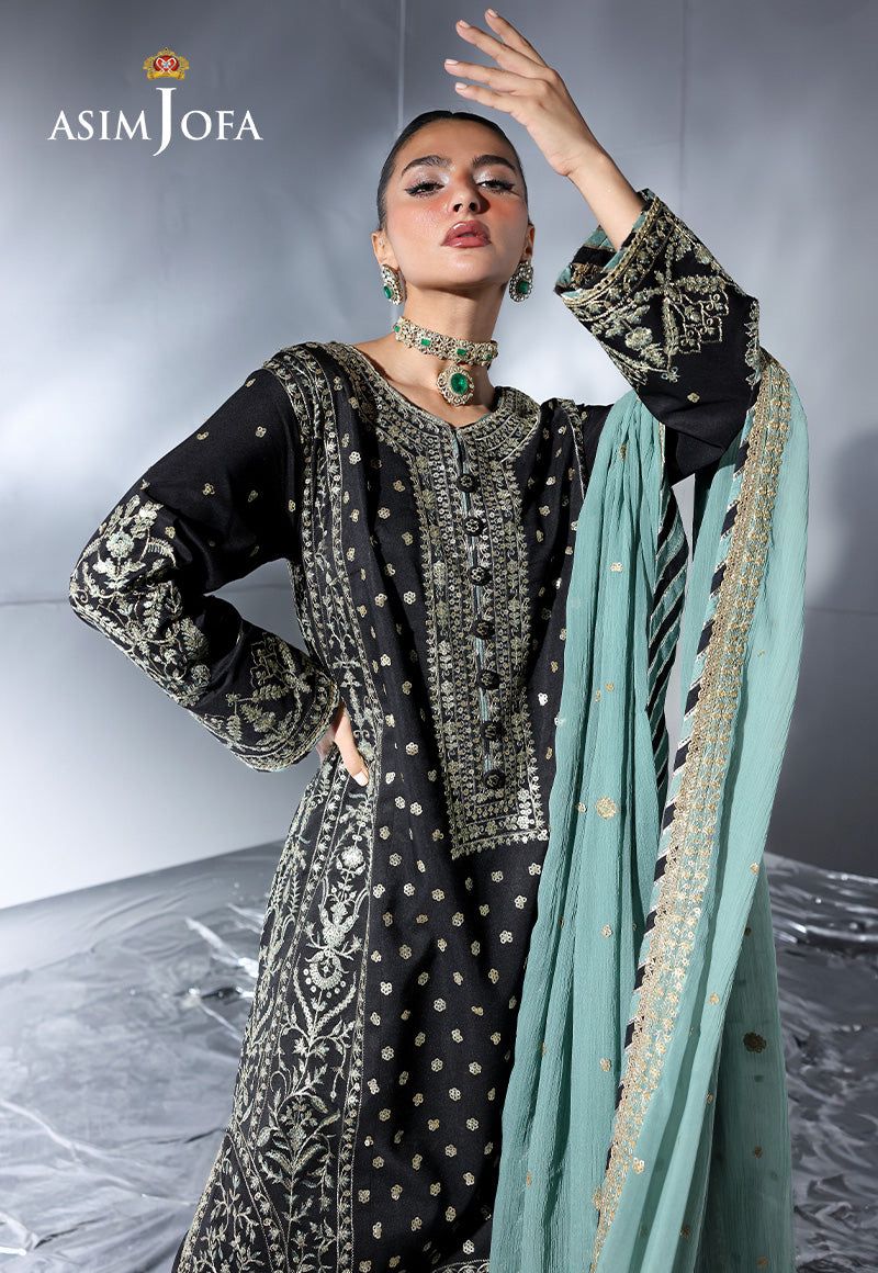 Asim Jofa EMBROIDERED CHIFFON