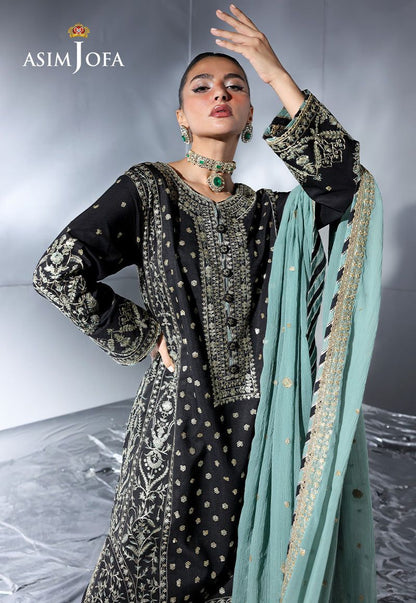 Asim Jofa EMBROIDERED CHIFFON