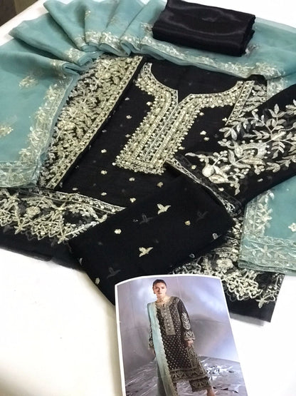 Asim Jofa EMBROIDERED CHIFFON